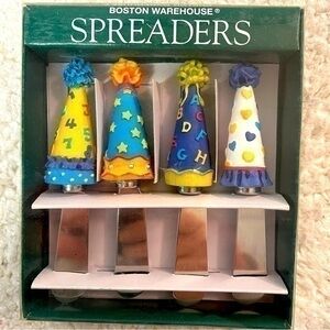 Boston Int'l "Happy Hat" Stainless Steel Spreaders